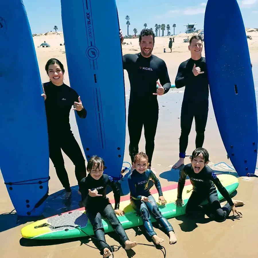 Private group surf lesson at Avila Beach